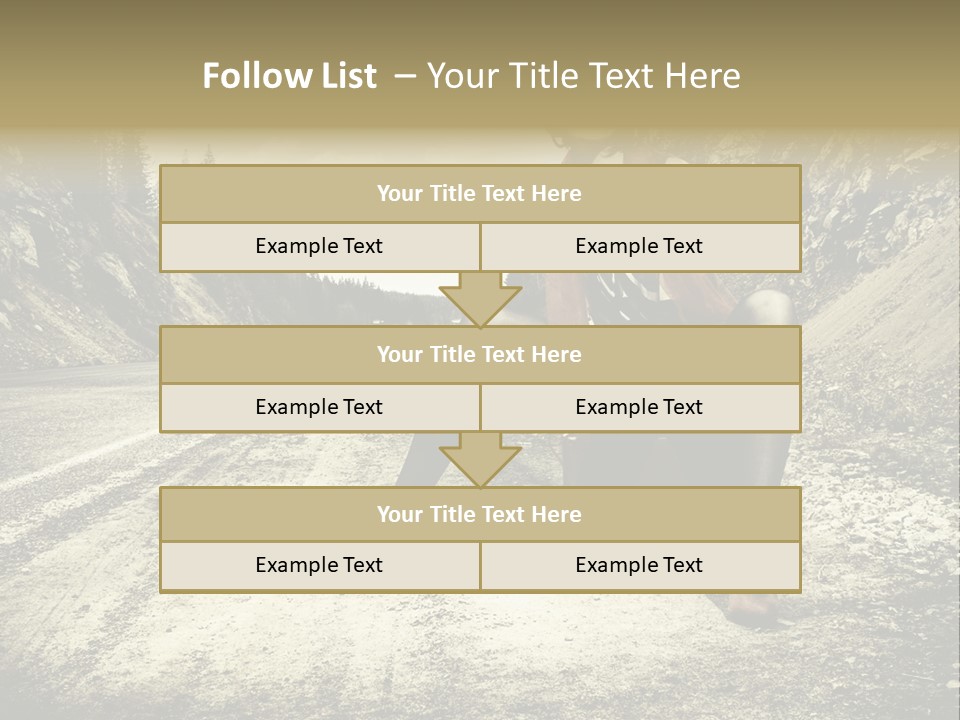 Girl With Suitcase PowerPoint Template