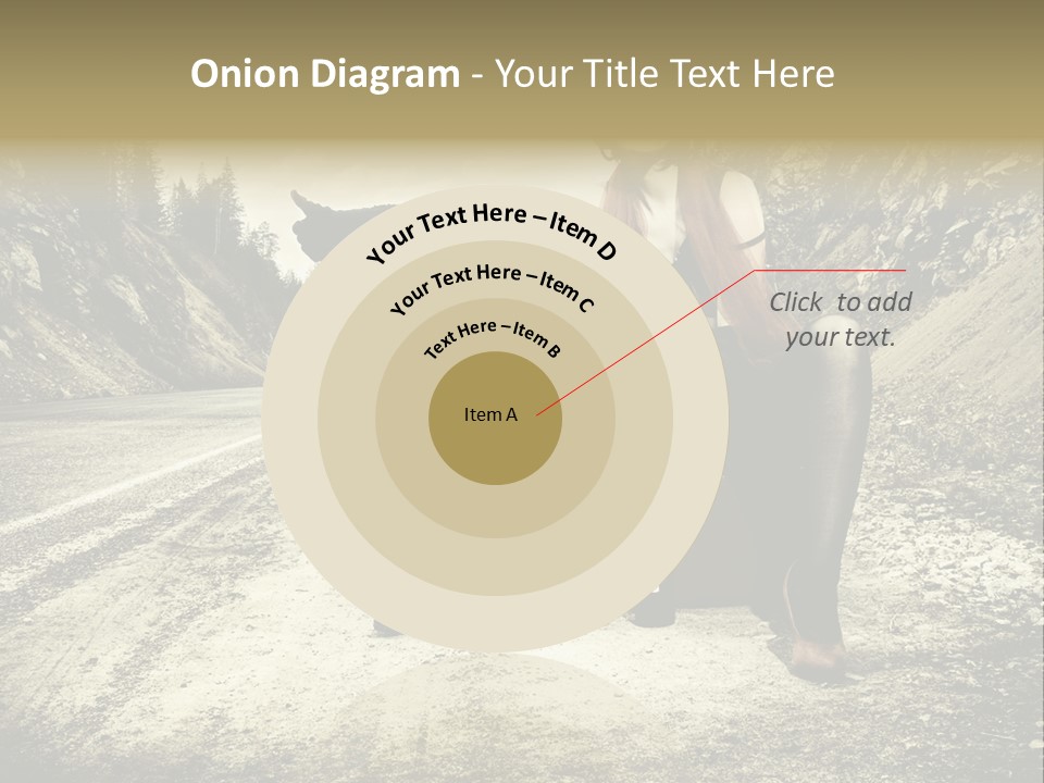 Girl With Suitcase PowerPoint Template