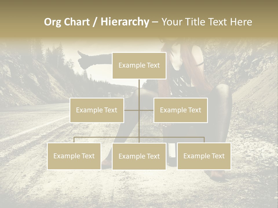 Girl With Suitcase PowerPoint Template