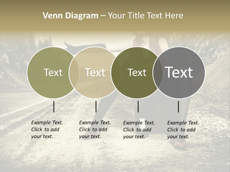 Girl With Suitcase PowerPoint Template