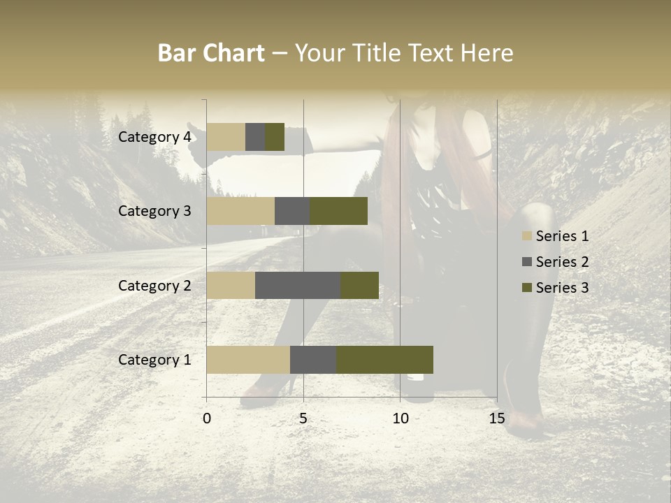 Girl With Suitcase PowerPoint Template
