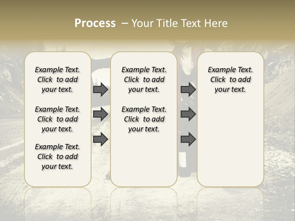 Girl With Suitcase PowerPoint Template