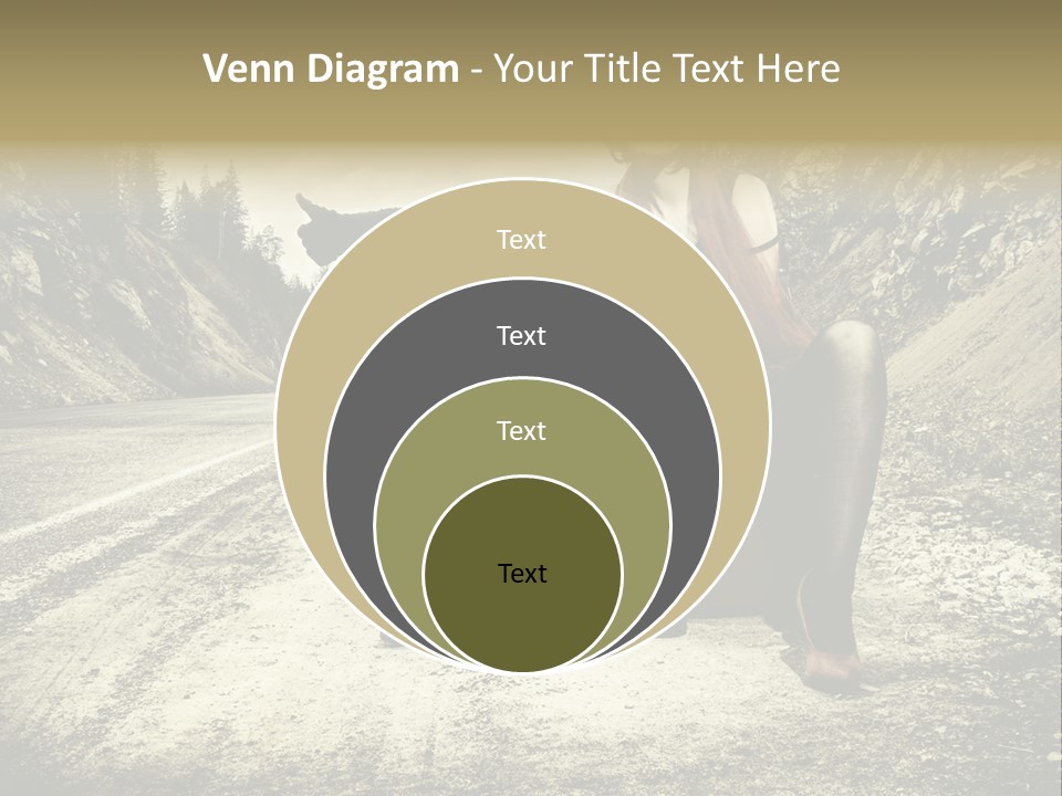 Girl With Suitcase PowerPoint Template