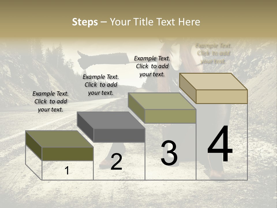 Girl With Suitcase PowerPoint Template