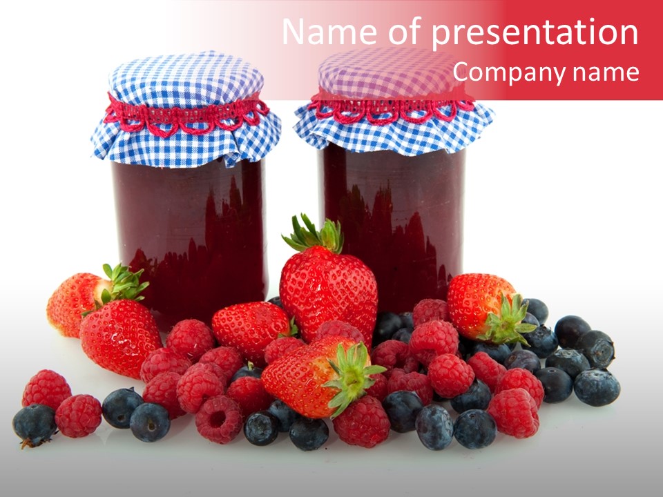 Berries Blue Jam PowerPoint Template