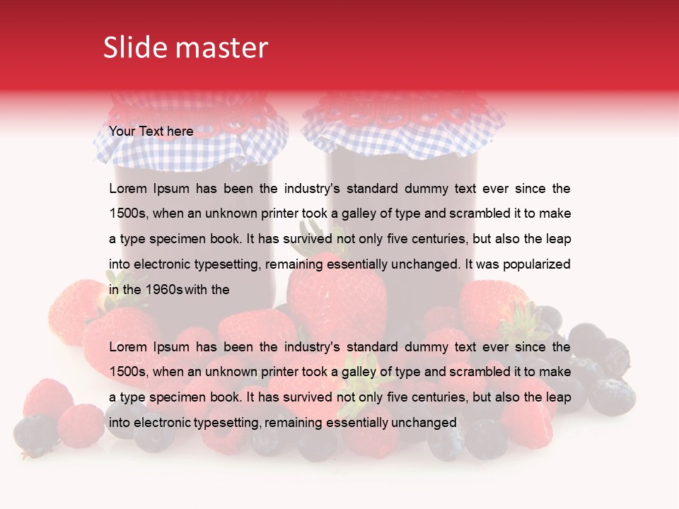 Berries Blue Jam PowerPoint Template