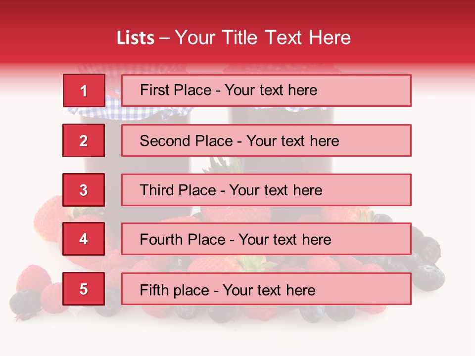 Berries Blue Jam PowerPoint Template
