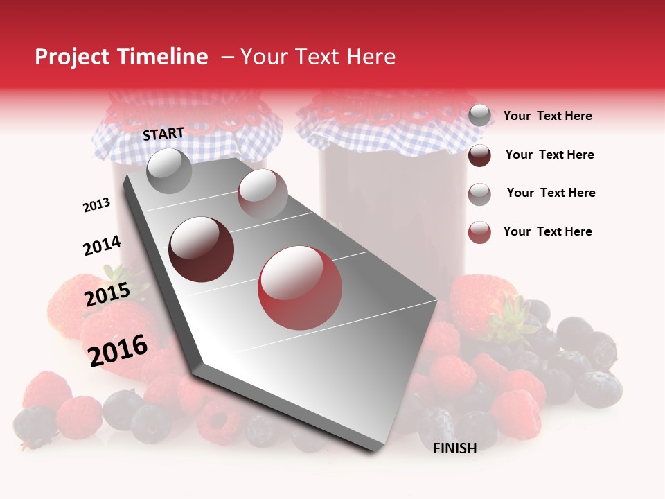 Berries Blue Jam PowerPoint Template