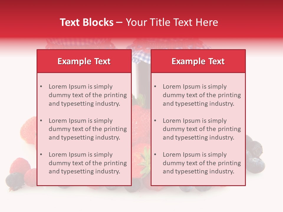 Berries Blue Jam PowerPoint Template