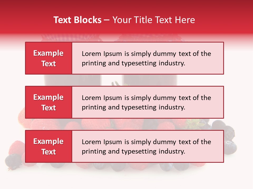 Berries Blue Jam PowerPoint Template
