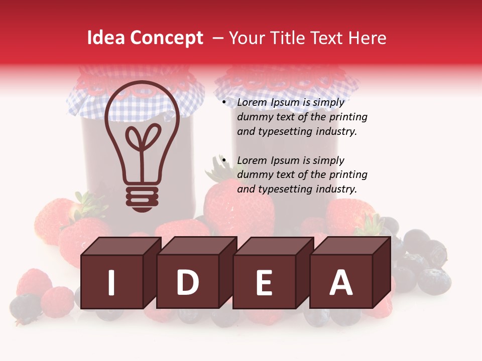Berries Blue Jam PowerPoint Template