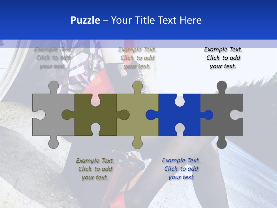 Street Female Person PowerPoint Template