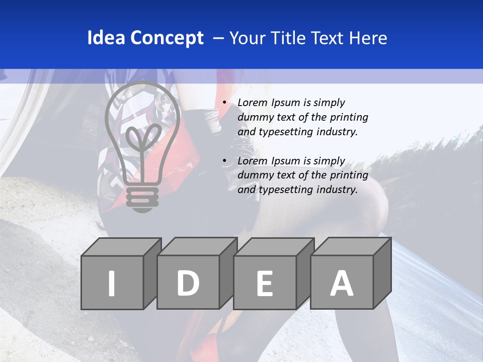 Street Female Person PowerPoint Template