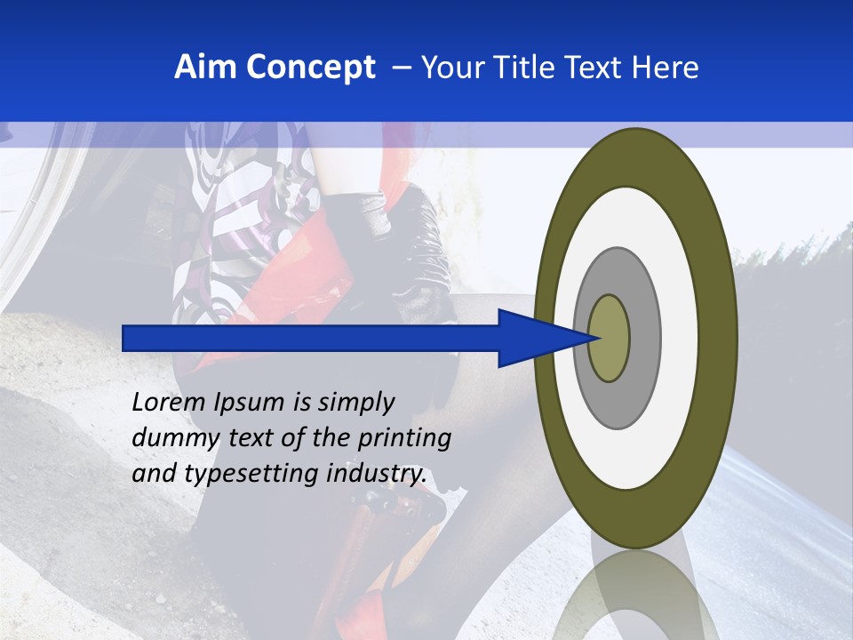 Street Female Person PowerPoint Template