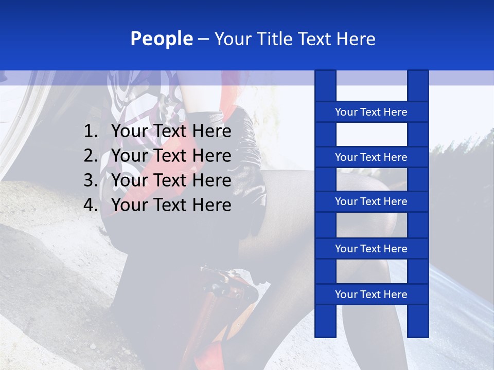 Street Female Person PowerPoint Template