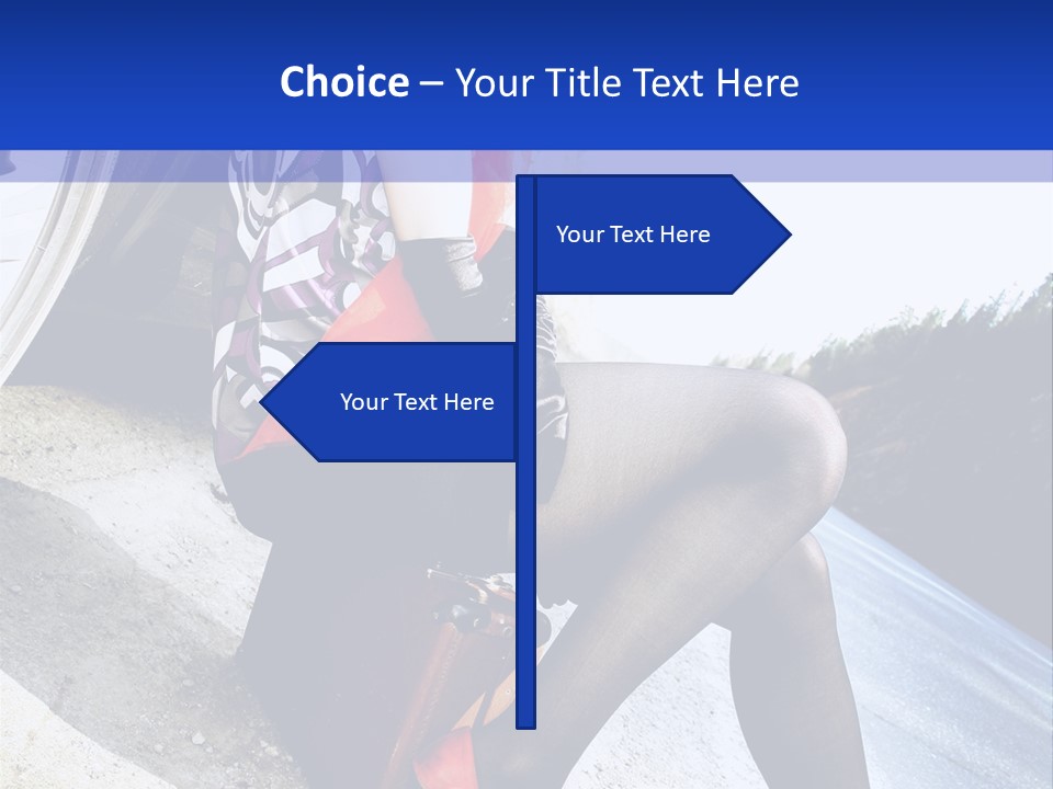 Street Female Person PowerPoint Template