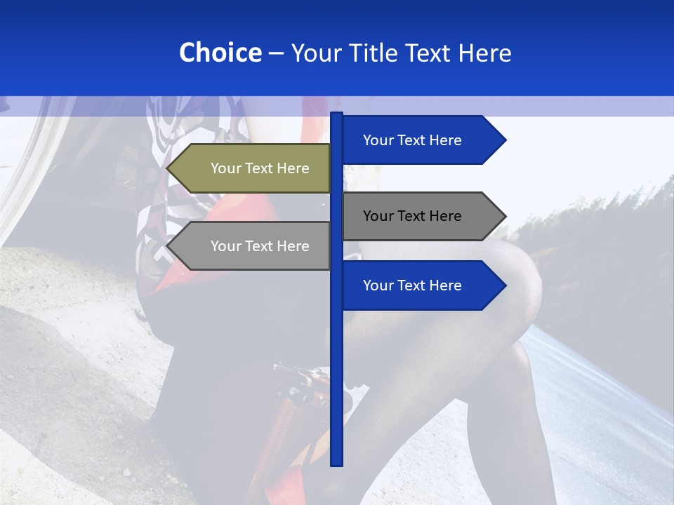 Street Female Person PowerPoint Template