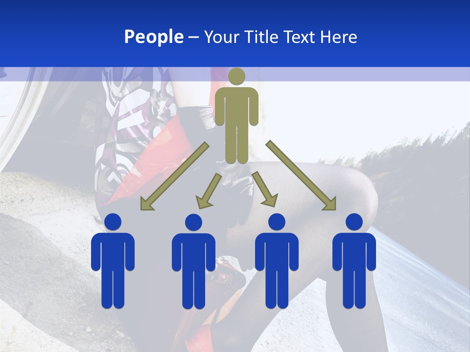 Street Female Person PowerPoint Template