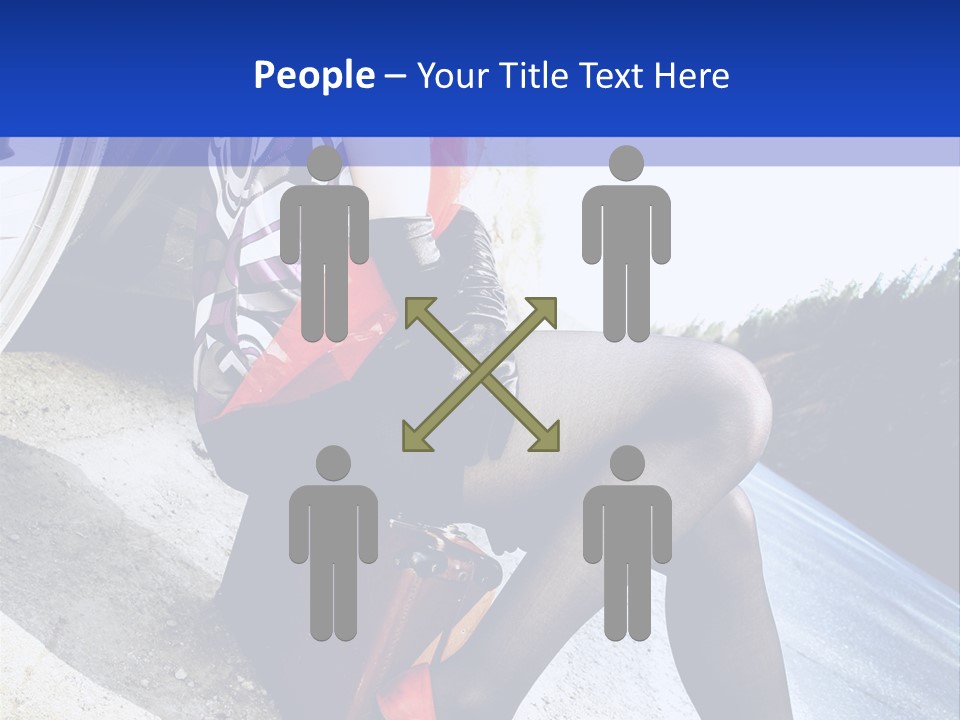 Street Female Person PowerPoint Template