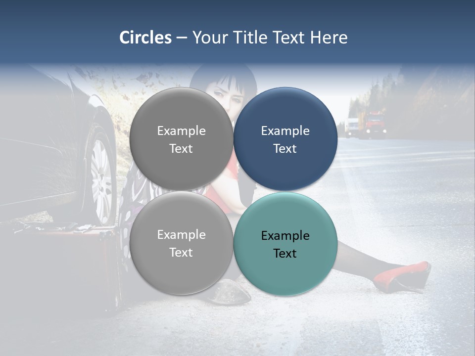 Girl Hippie Road PowerPoint Template