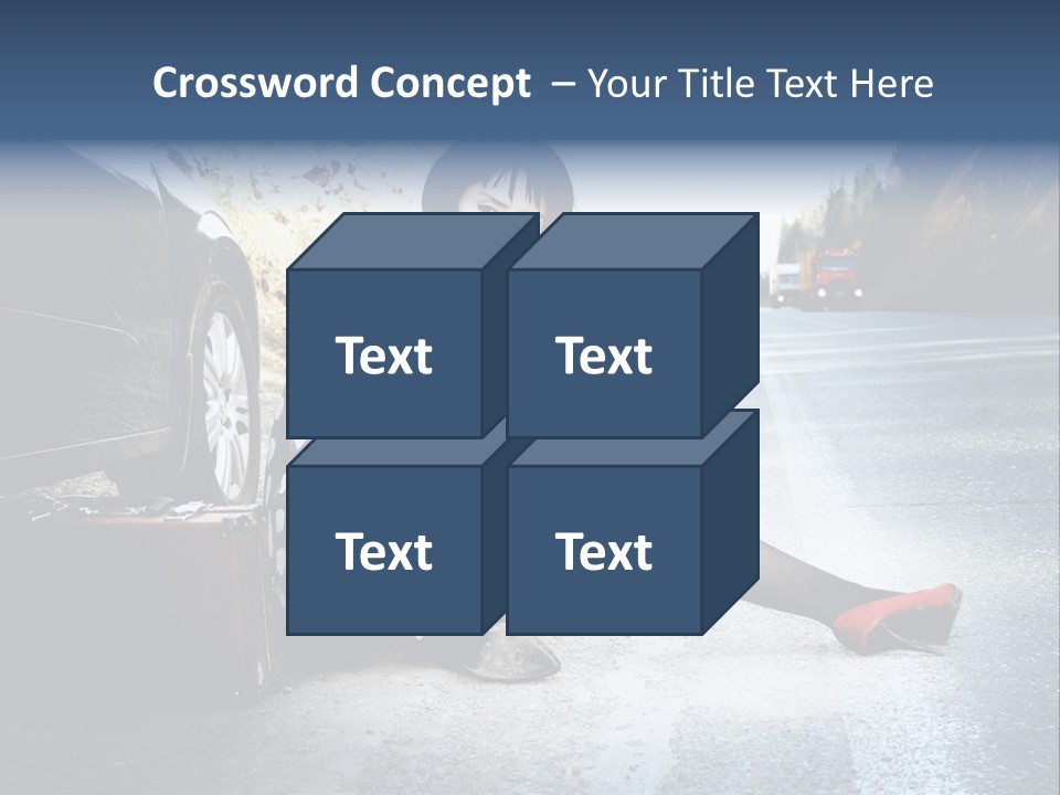 Girl Hippie Road PowerPoint Template