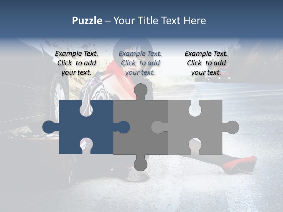 Girl Hippie Road PowerPoint Template