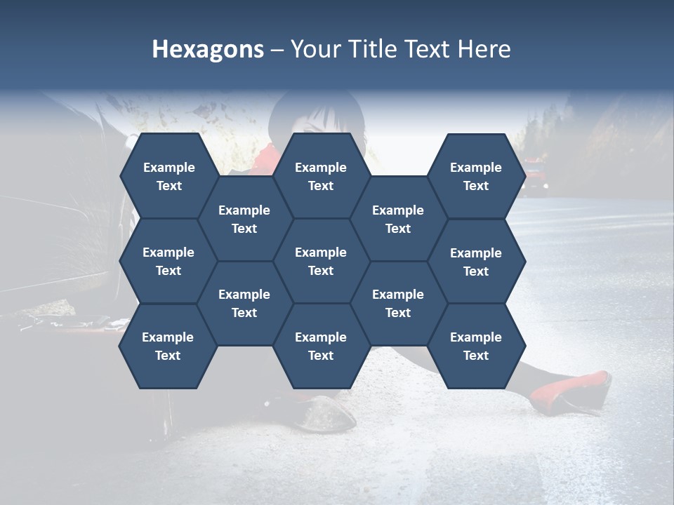 Girl Hippie Road PowerPoint Template