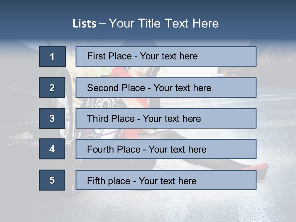 Girl Hippie Road PowerPoint Template