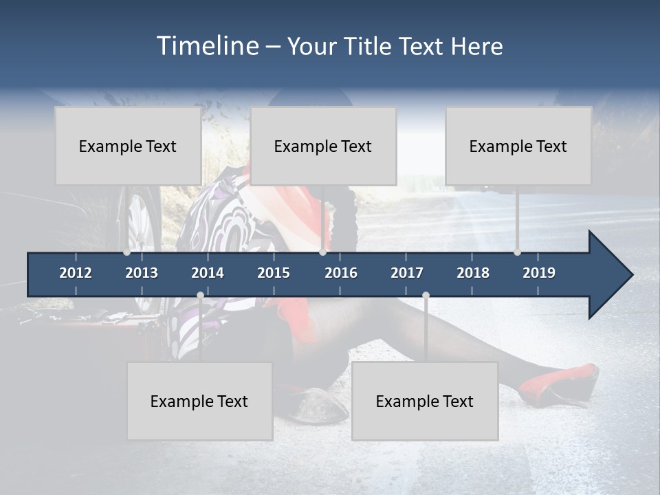 Girl Hippie Road PowerPoint Template