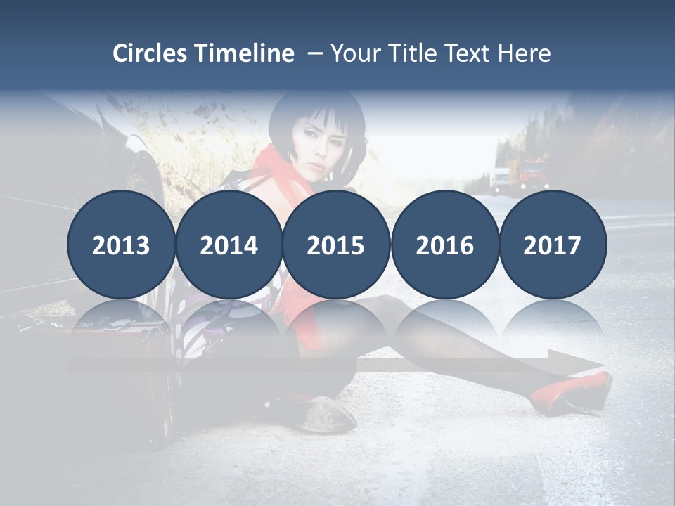 Girl Hippie Road PowerPoint Template