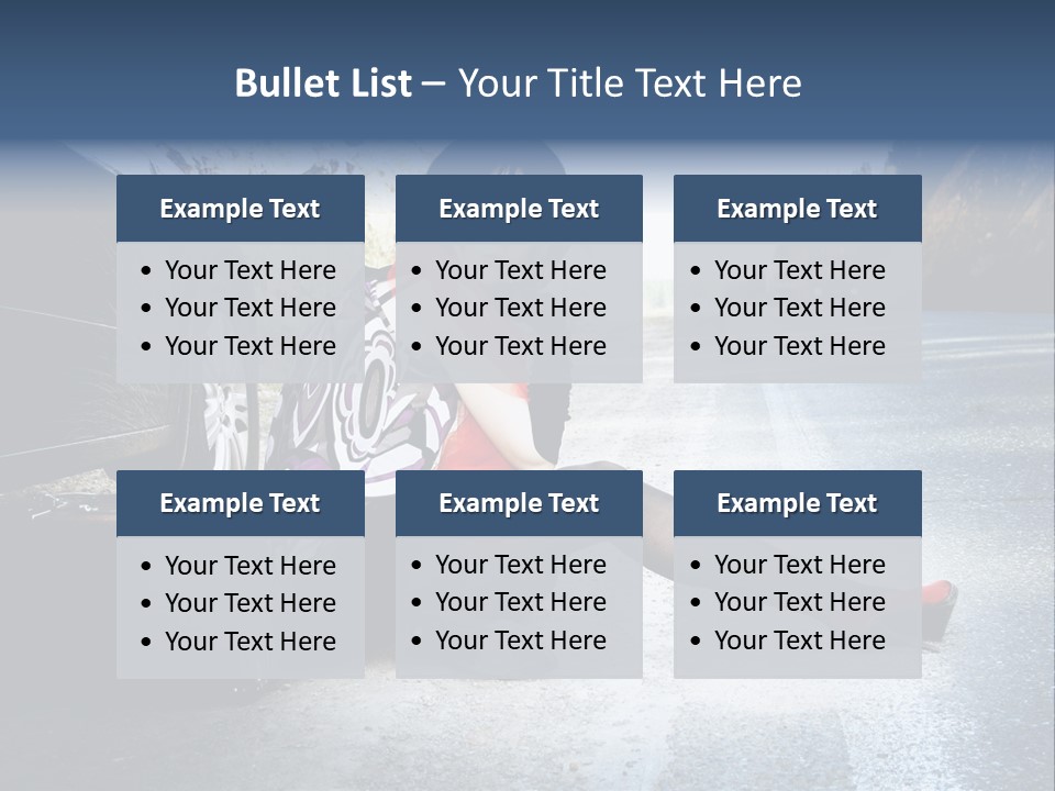 Girl Hippie Road PowerPoint Template