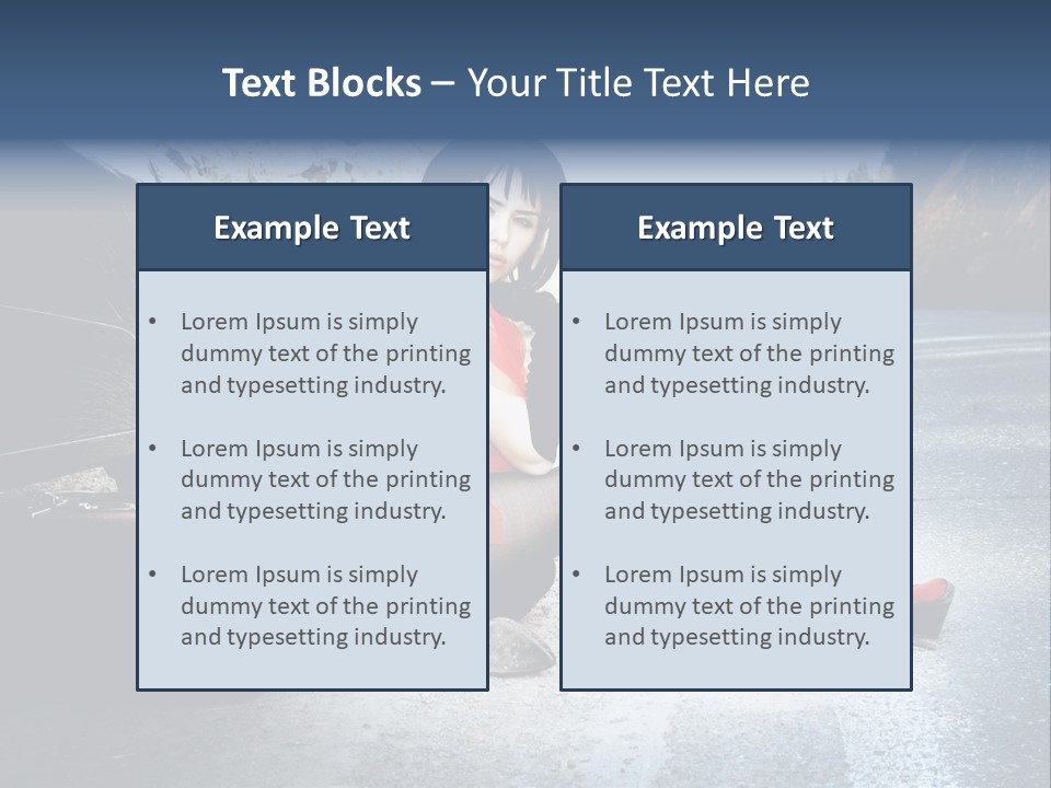 Girl Hippie Road PowerPoint Template