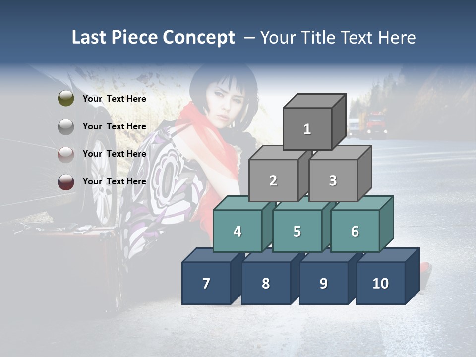 Girl Hippie Road PowerPoint Template