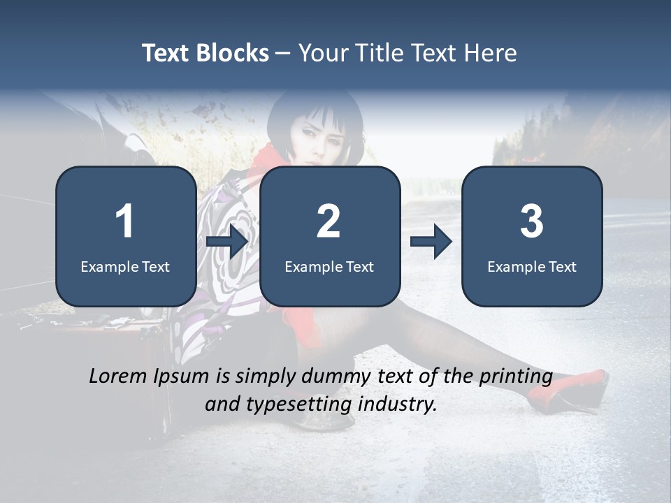 Girl Hippie Road PowerPoint Template