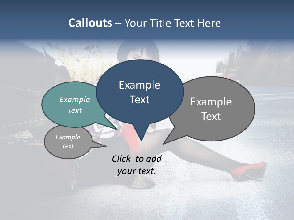 Girl Hippie Road PowerPoint Template