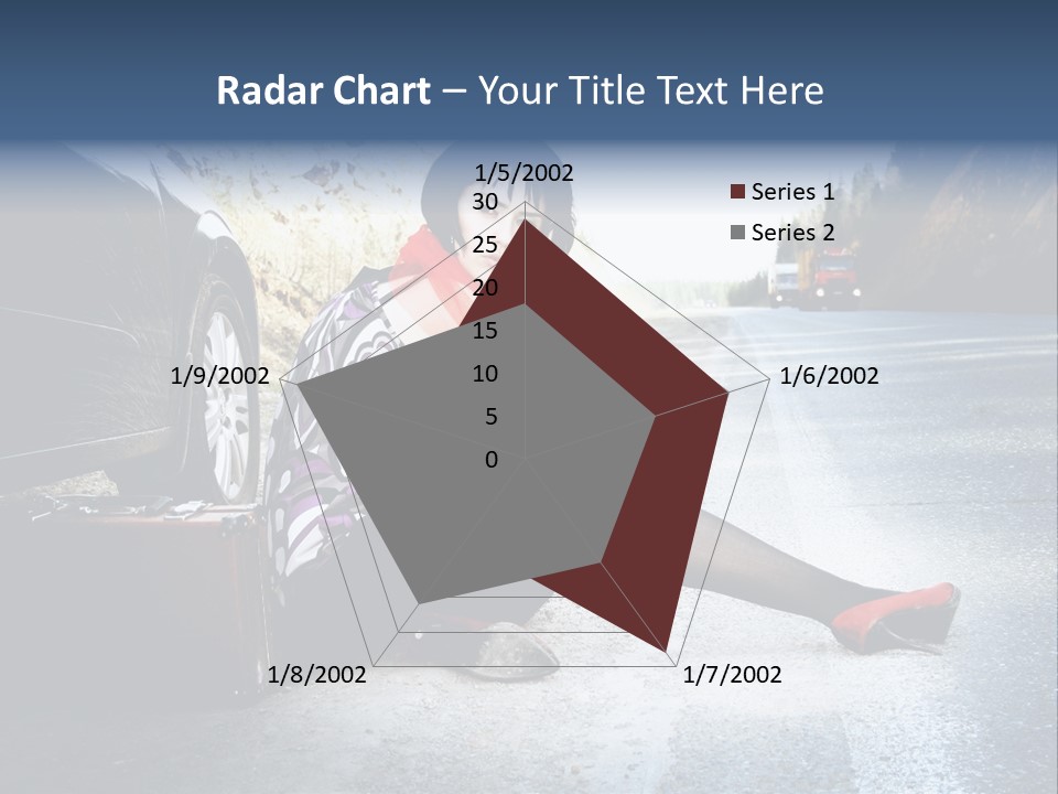 Girl Hippie Road PowerPoint Template