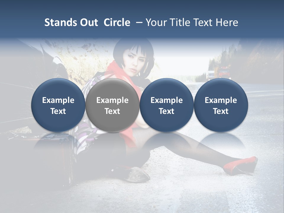 Girl Hippie Road PowerPoint Template