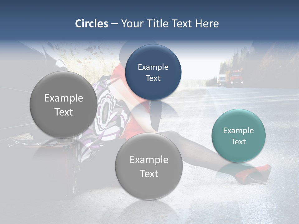 Girl Hippie Road PowerPoint Template