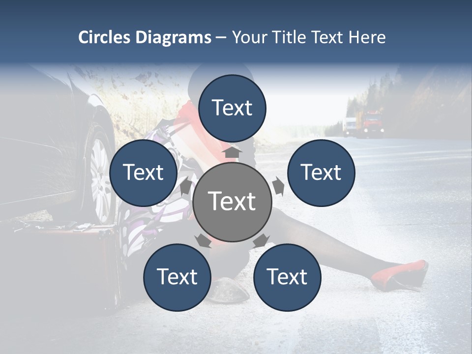 Girl Hippie Road PowerPoint Template