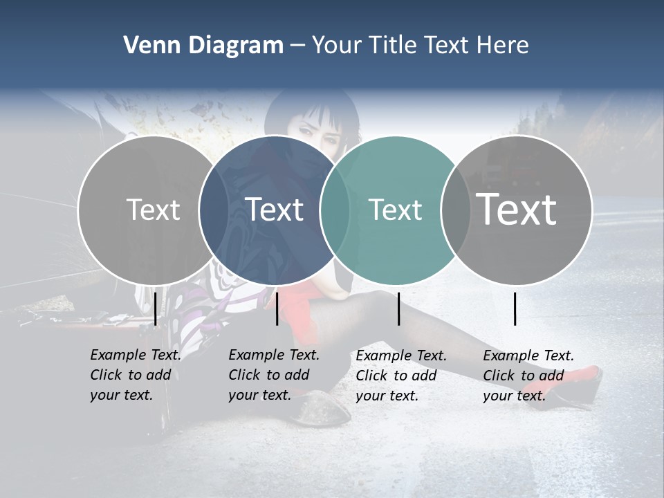 Girl Hippie Road PowerPoint Template