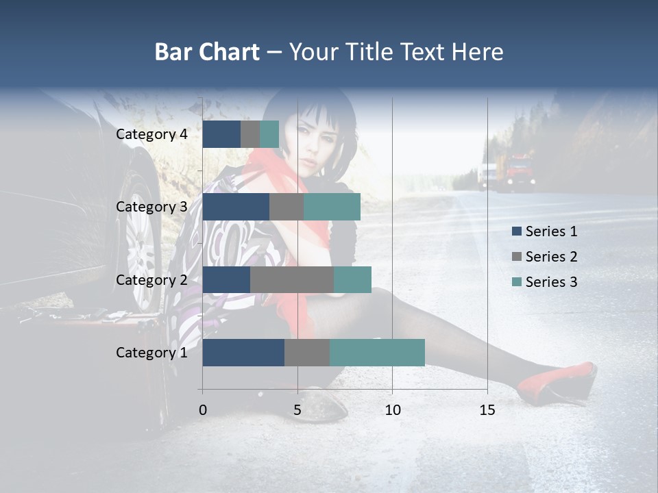 Girl Hippie Road PowerPoint Template