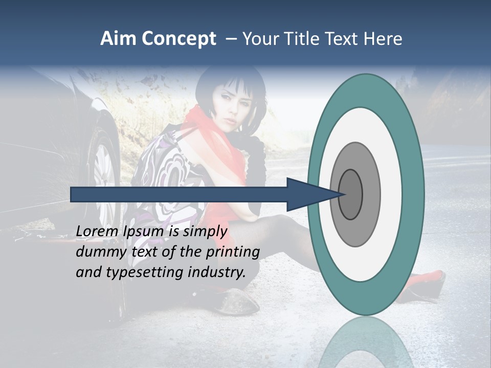 Girl Hippie Road PowerPoint Template