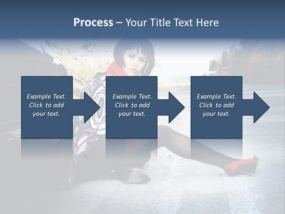 Girl Hippie Road PowerPoint Template