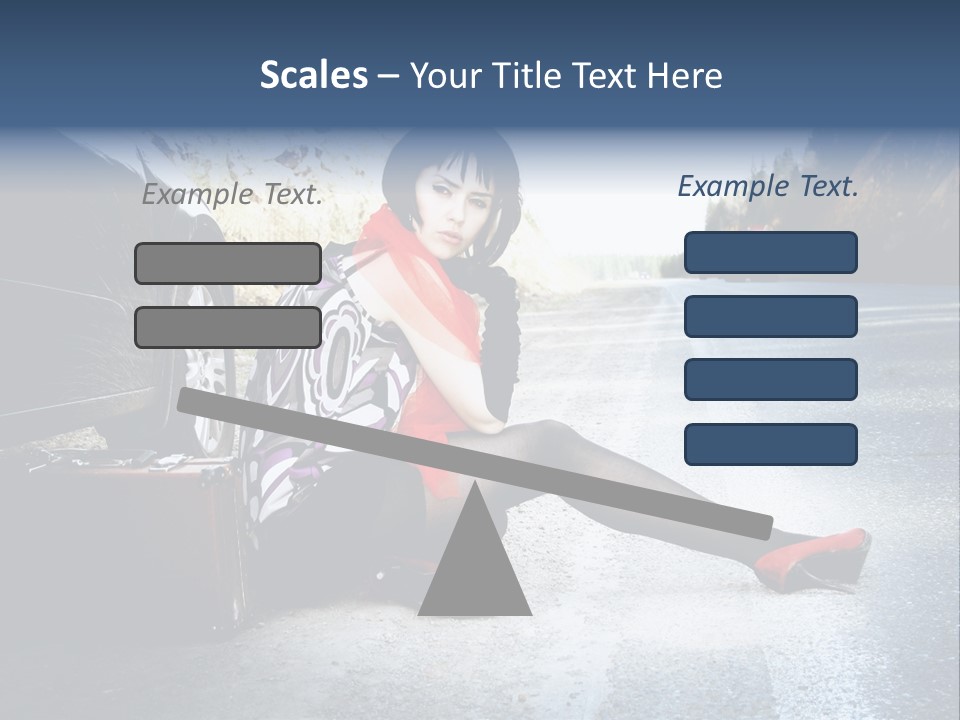 Girl Hippie Road PowerPoint Template