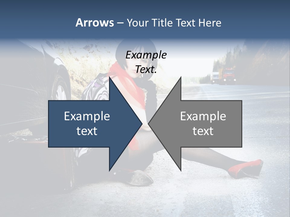 Girl Hippie Road PowerPoint Template