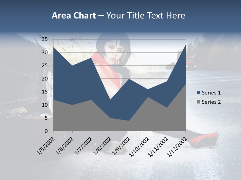 Girl Hippie Road PowerPoint Template