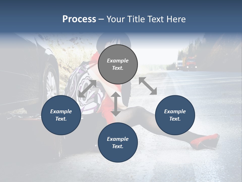 Girl Hippie Road PowerPoint Template