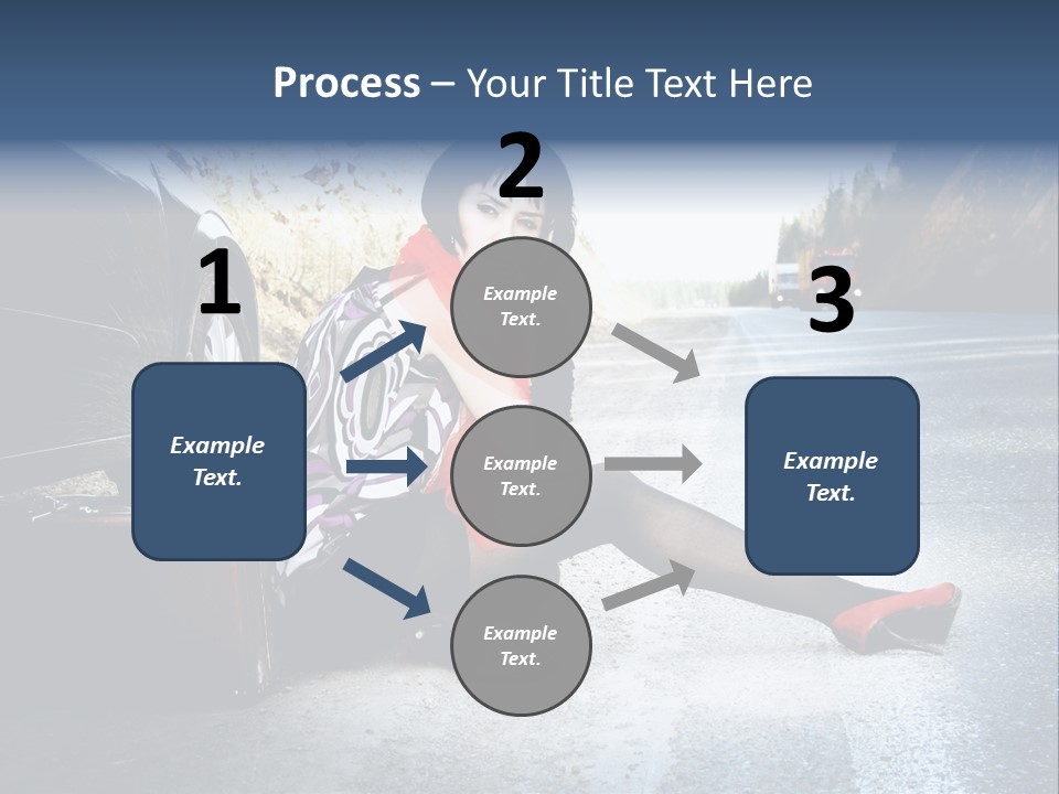 Girl Hippie Road PowerPoint Template