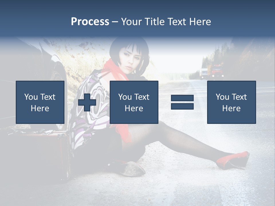Girl Hippie Road PowerPoint Template