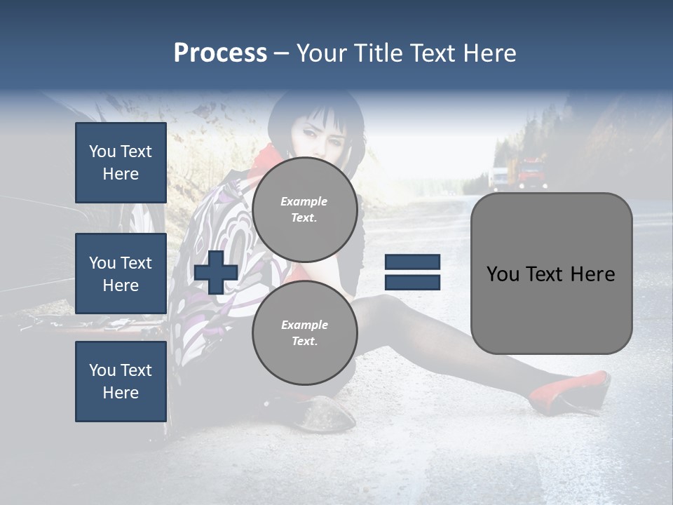 Girl Hippie Road PowerPoint Template